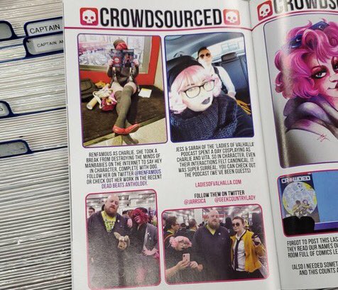 ValhallaLadies's tweet image. Finally got a chance to sit down with this weeks comics and this is a thing that happened!
Thank you so much to @xtop @ten_bandits @RoStein404 @Treestumped for their lovely words about our #Crowded cosplay at #NYCC2019 
It was our pleasure to live your characters for a day - S💖
