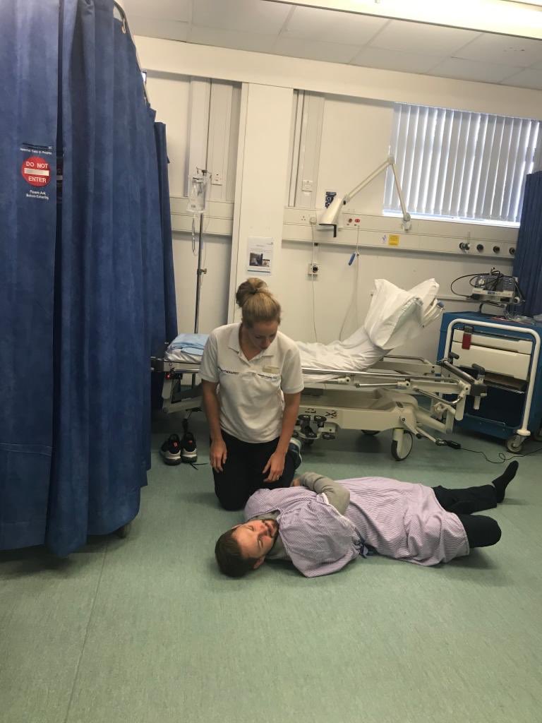TwyfordHHFT's tweet photo. Day 2 of stroke simulated training was a success! More staff being trained, and opportunities for interesting discussions. Steve acted on the feedback and gave a better performance #dontgiveupthedayjob #teamtwyford #stroketraining #simtraining ☺️🏥🎭 https://t.co/MSA56VIC8R