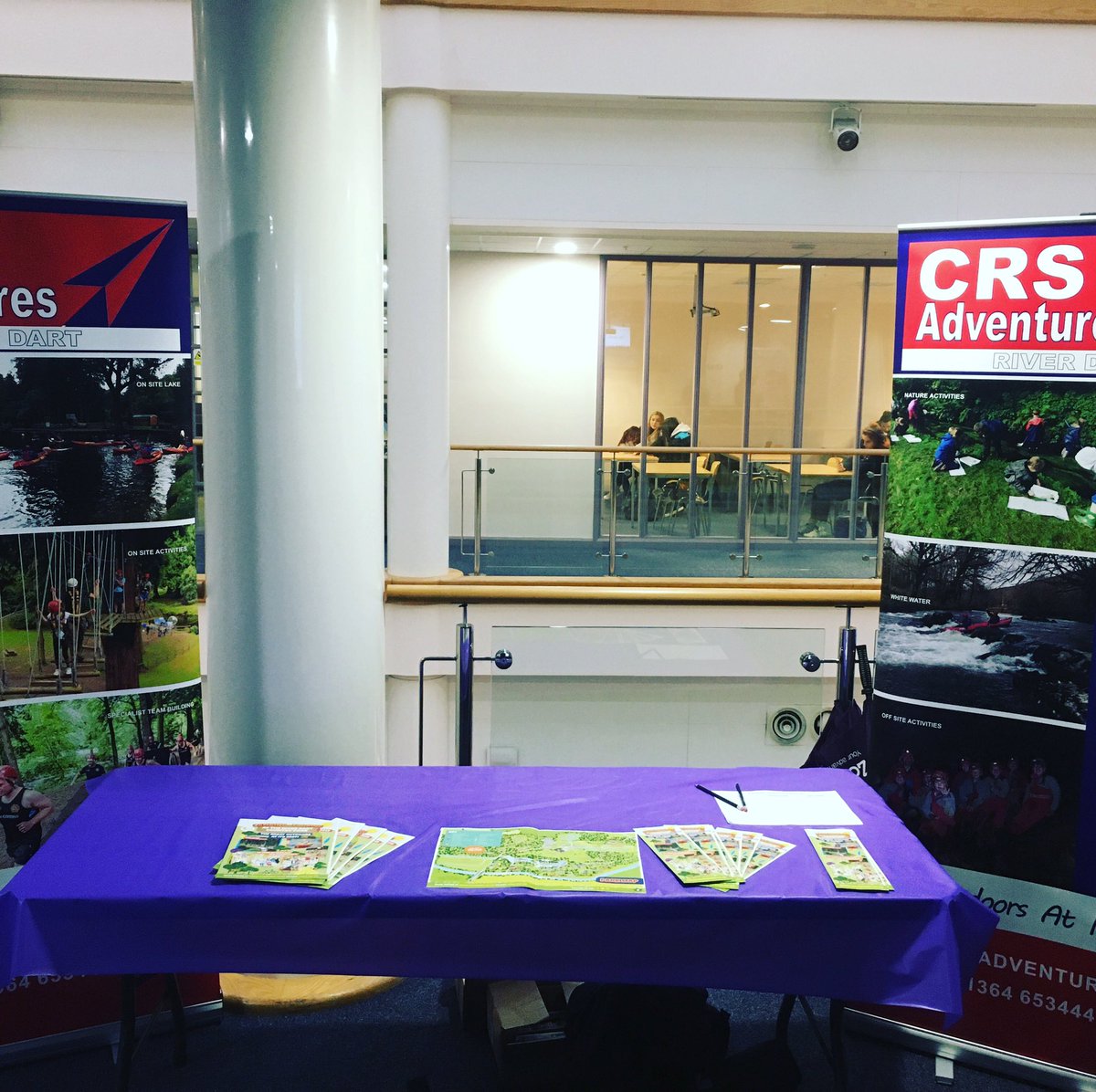 We are all set up for the #beyondhorizons19 at South Devon College. Looking forward to speaking to students about summer jobs in the outdoor industry! #summerjob #riverdart #dartmoor