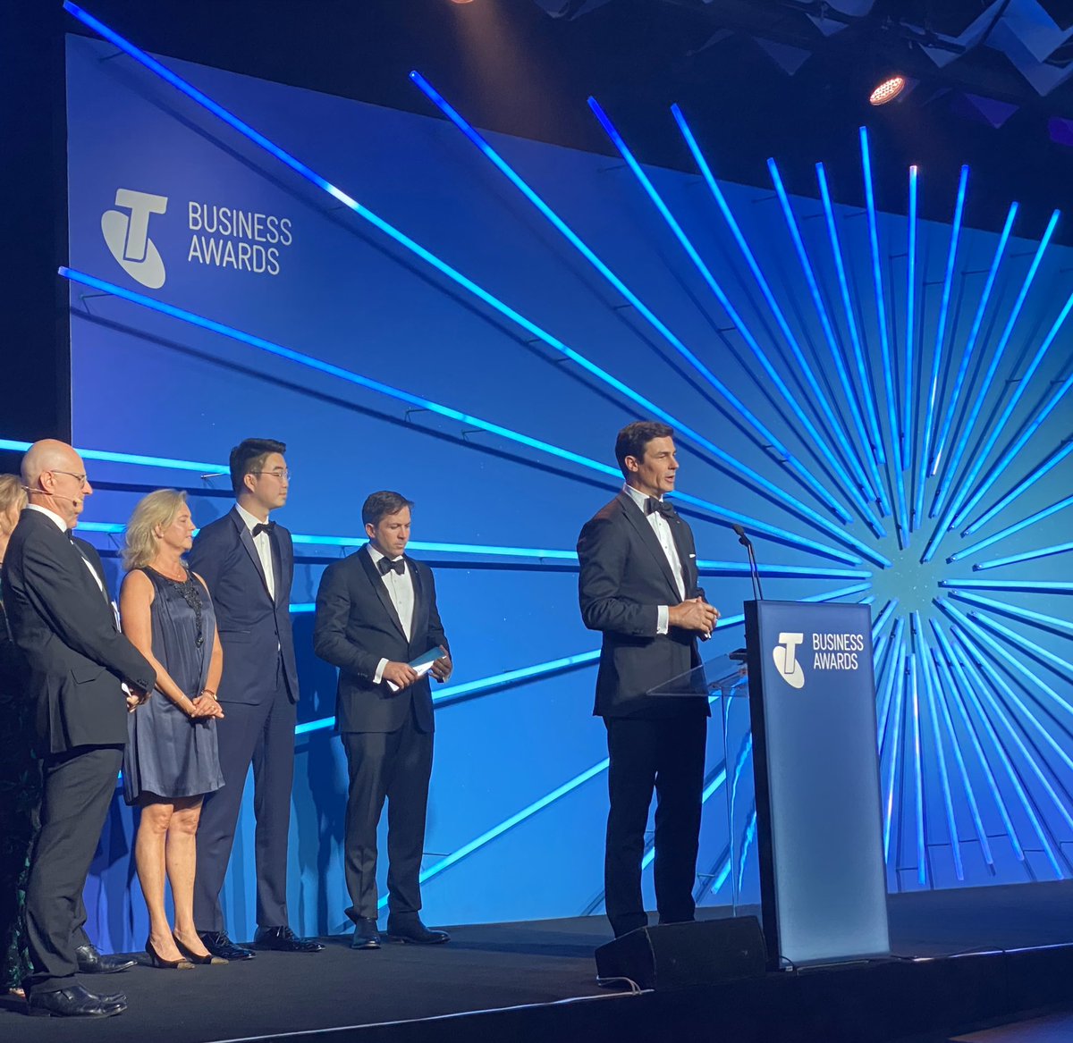 Congratulations to Craig, Chris and Peter from @sondersafe on their win tonight @Telstra Business Awards Emerging & Energised award.  Great product and a great team. 👍🏼 #telstraBizAwards