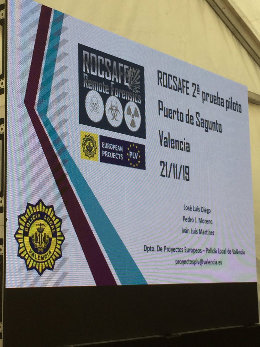 Welcome all to the 2nd Demo of <a href="/ROCSAFE_H2020/">ROCSAFE</a> at Sagunto port, Spain. <a href="/INOVinesc/">INOV</a> <a href="/aeorum/">Aeorum España, S.L.</a> <a href="/policialocalvlc/">PoliciaLocalValència</a> <a href="/SAURONprj/">SAURONproject</a> @nuigalway <a href="/TyndallInstitut/">Tyndall Institute</a> <a href="/Reamda_Ltd/">Reamda</a> @csnuigalway
