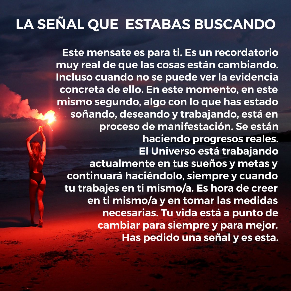 ¿PEDISTE UNA SEÑAL?...
¿Te resuena este mensaje?...
Si es asi es para TI.