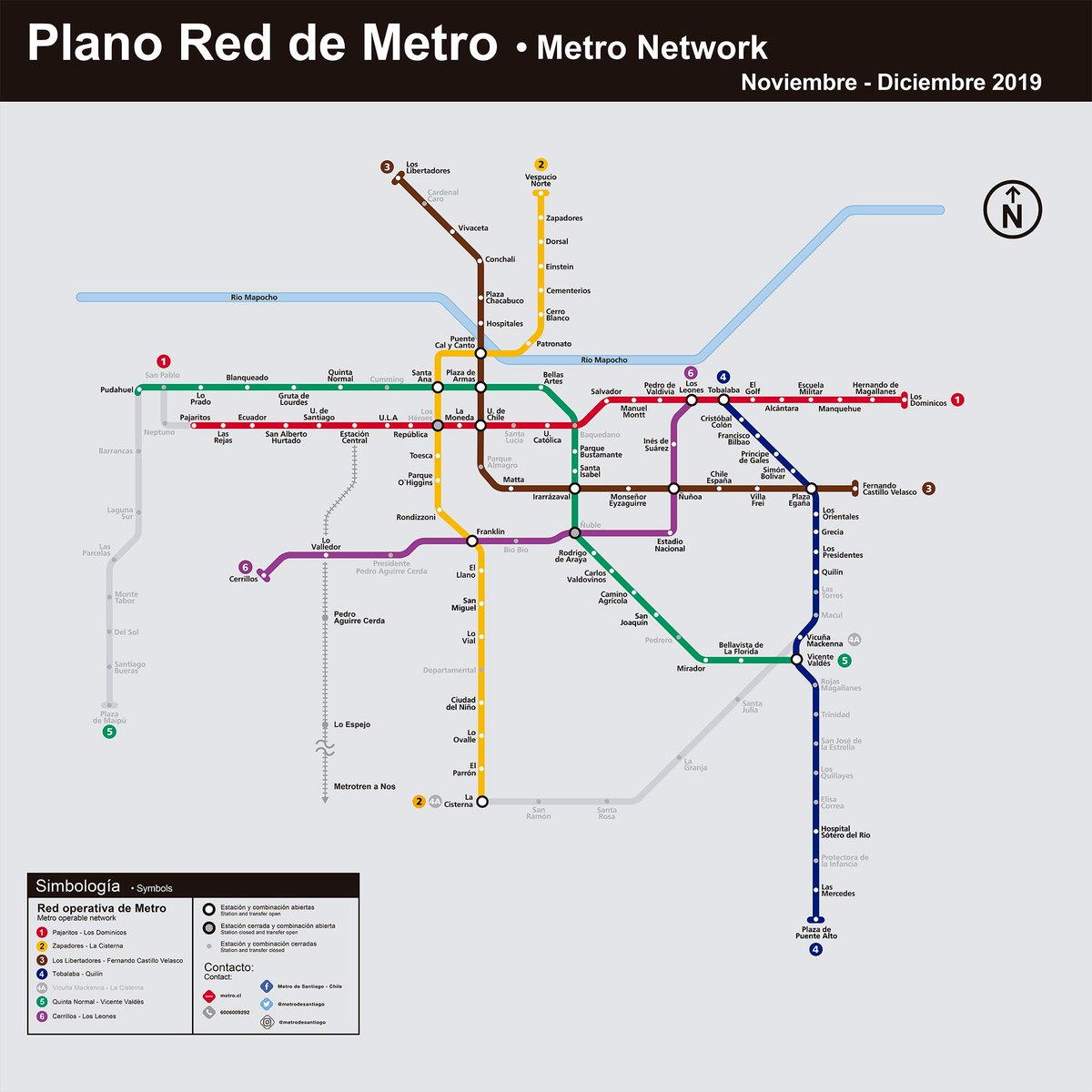 En metro.cl puedes revisar las estaciones que se encuentran habilitadas o en el mapa de la red. 

Recuerda que Los Héroes y Ñuble están disponibles sólo para combinación.