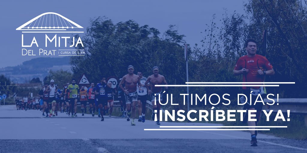 ¡Últimos dias para inscribirte a #LaMitjadelPrat ! No esperes más e inscríbete aquí:  bit.ly/30WgkFj #ÉsSorprenent