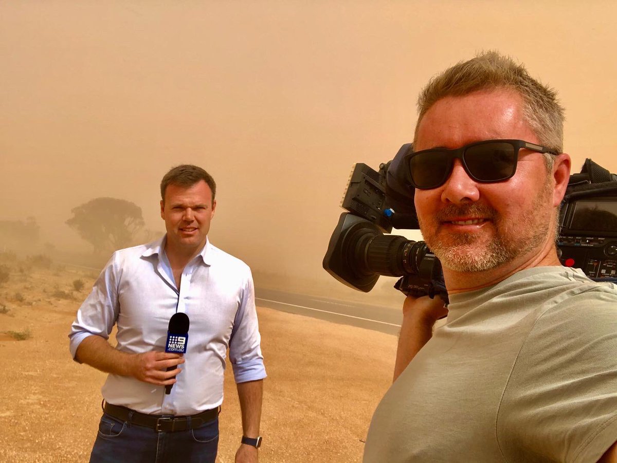 CalebSutho's tweet image. Made for an interesting drive home today ... #duststorm #dusteverywhere #orangeface @benavery9 @9NewsAdel