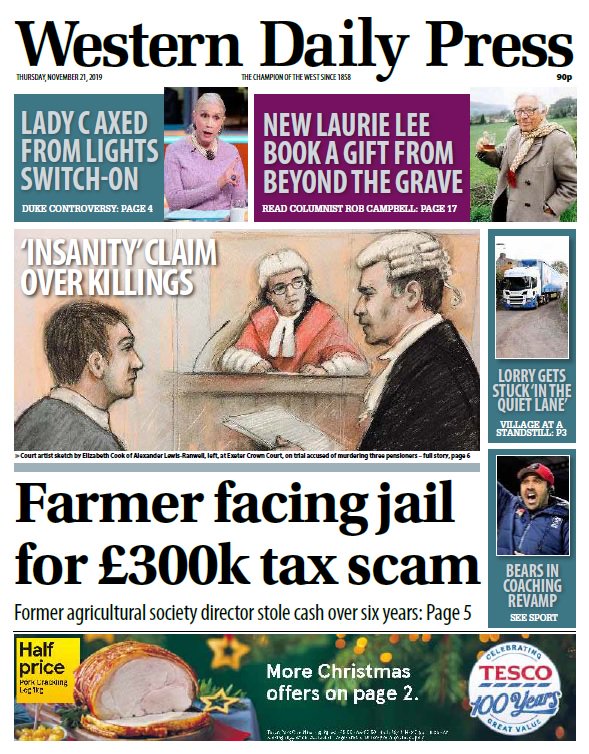 Morning,

National and local, we have it covered. From the latest on Prince Andrew to a well-known West Country farmer facing a prison sentence for £300k tax fraud.

Also, the crude name of a road in Bristol used by prostitutes in the 13th Century - you couldn't guess it.