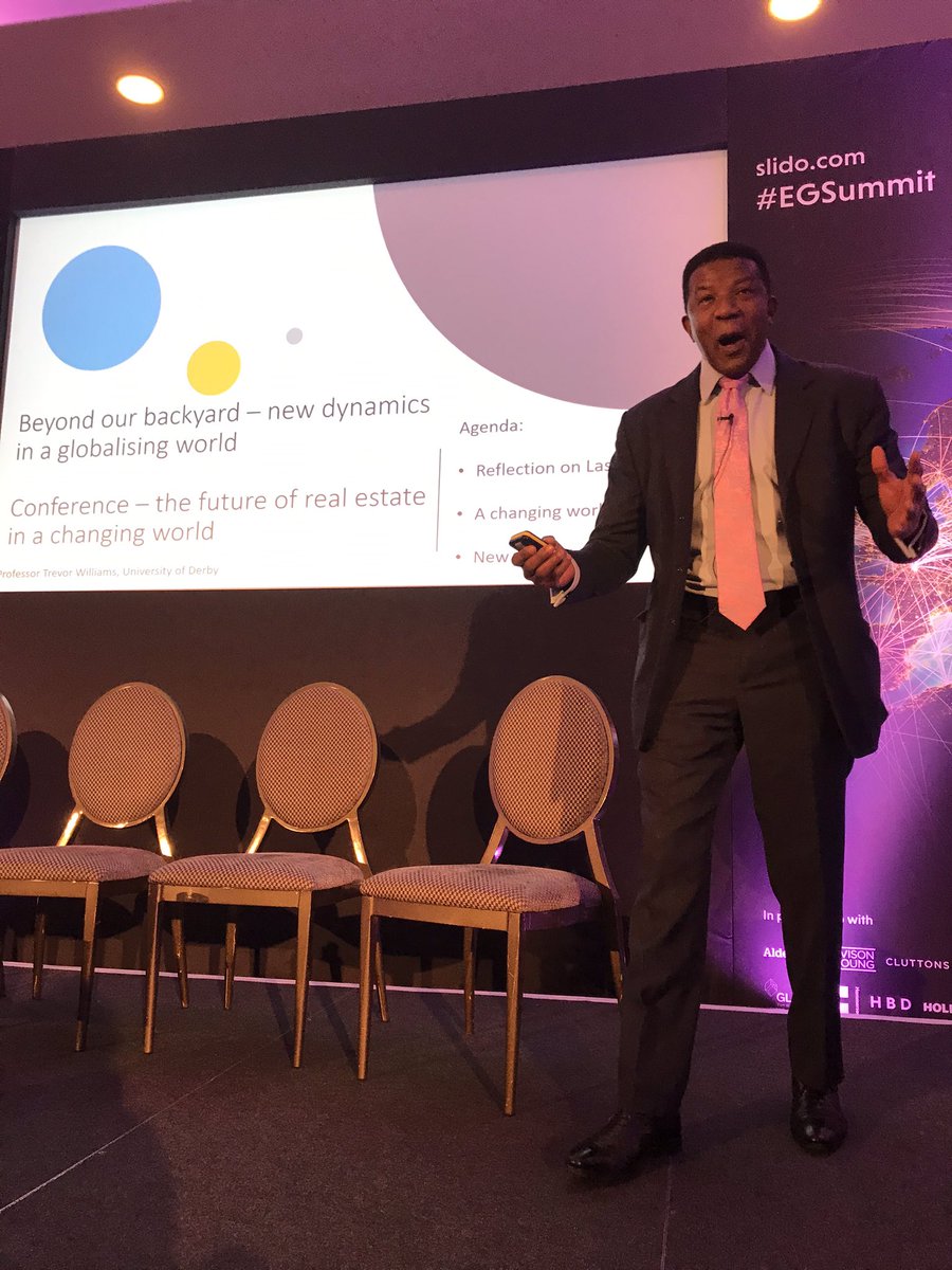 DamianWild's tweet photo. Delighted economist Trevor Williams is wrapping up today’s wide-ranging, far-sighted #EGSummit. Especially as our last session concluded real estate, that slow-moving asset class, needs to act more like a fast-moving consumer good https://t.co/1jyGQGur3V