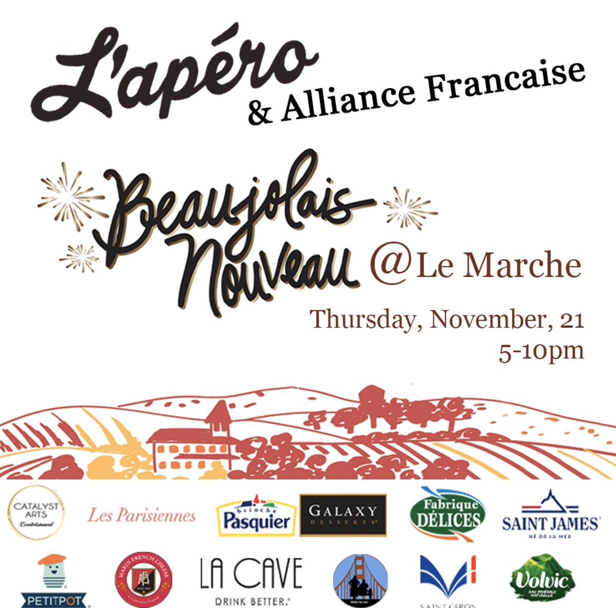 AperoSf's tweet photo. Beaujo Apéro is selling out quickly!! We have 170 tickets sold already...better hurry amigos!! Gonna be a fun night tonight!!
Don t forget your Marinière!! 
https://t.co/0IiWS2Xwtz

#Salesforce #dreamforce19 #dreamforce2019 #Dreamforce #apero #beaujolaisnouveau2019 #party https://t.co/HEYGD3NevD