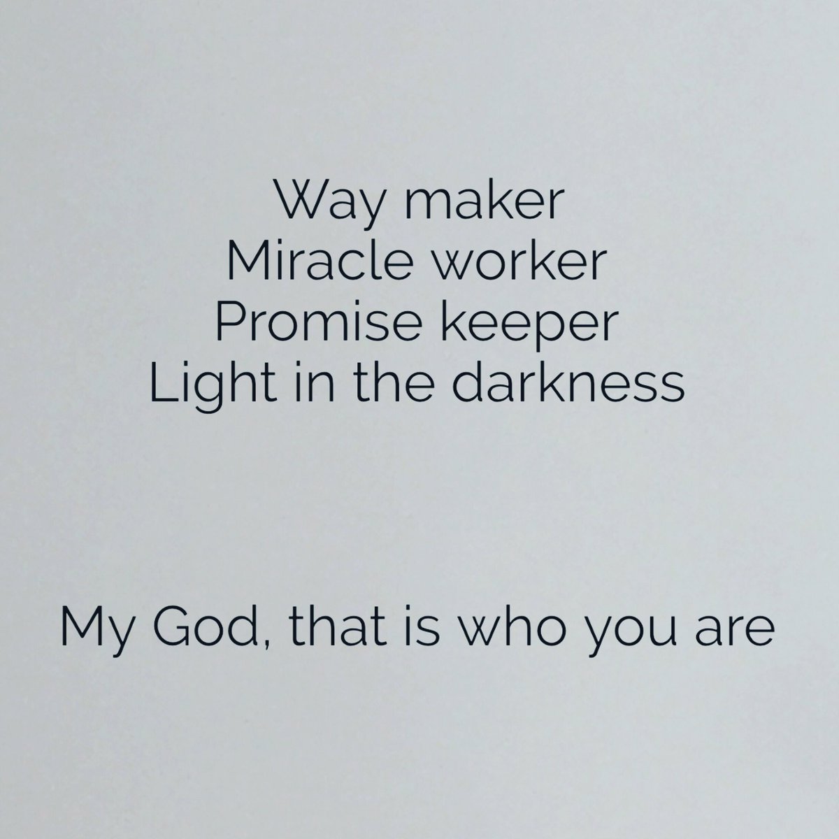 acoastvineyard's tweet photo. T h u r s d a y T h o u g h t s |
Way Maker,
Miracle Worker,
Promise Keeper,
Light in the darkness,
My God; that is who you are
#heneverstopsworking https://t.co/IdTTn4rZz4