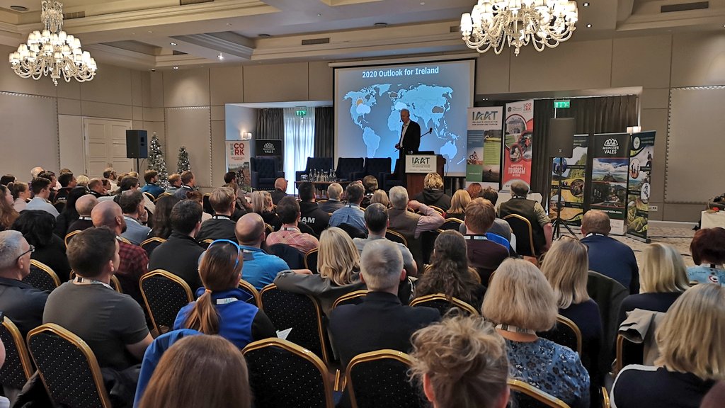 IAAT_ie's tweet photo. Delighted to have Paul Kelly, CEO of @Failte_Ireland kicking off our afternoon session considering the outlook for Irish tourism, challenges ahead and plans for 2020 #AdventureTourism #IAATConference https://t.co/QfVDZs9aCj