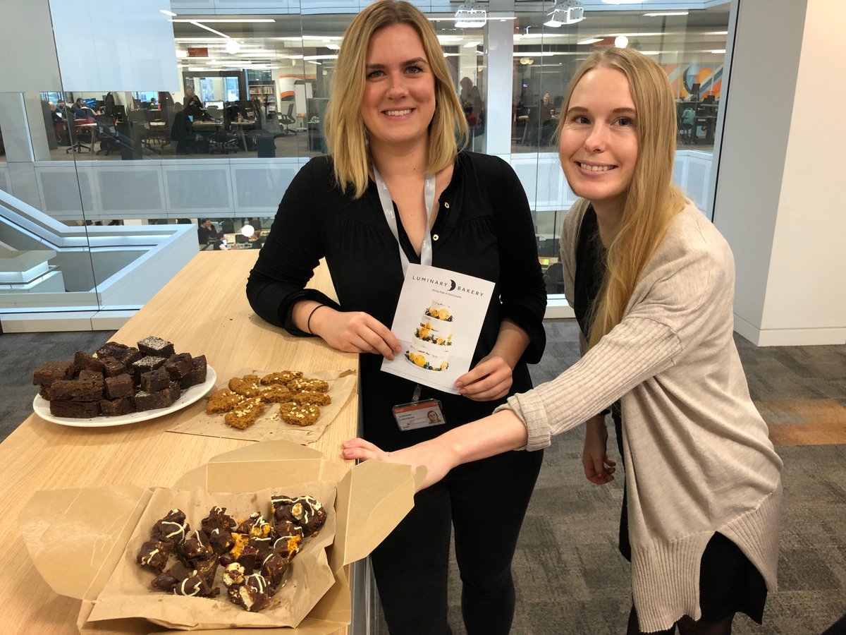 It's #SocialEnterprise day! #whoknew 

Our <a href="/PwC_UK/">PwC UK</a> office stocks products from 60+ #SocEnts &amp; offers training &amp; workshops to build skills to over 250 more - pwc.to/35qUjkD

Stopped by <a href="/LuminaryBakery/">Luminary Bakery</a> who support disadvantaged women on my way to work to #buysocial ❤️🛍️