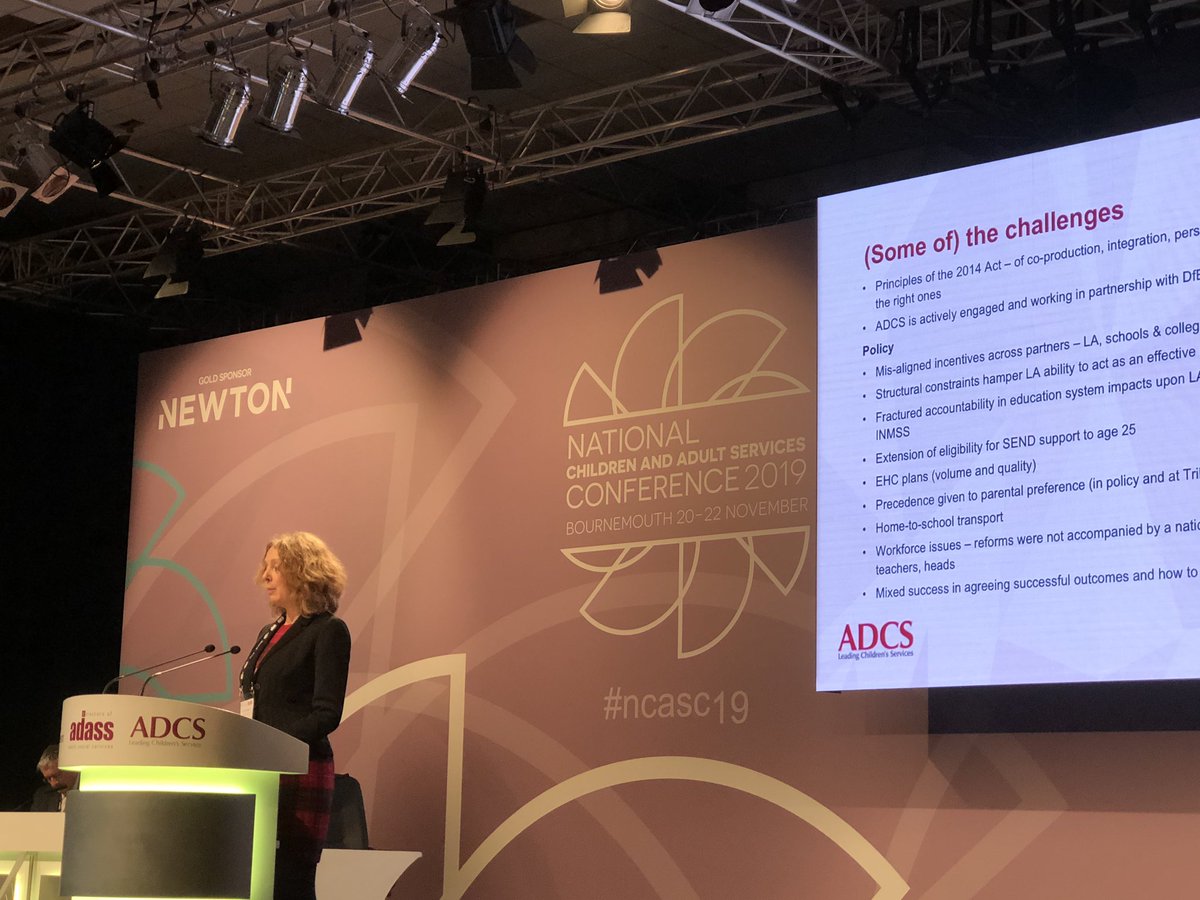 JennyColesDCS's tweet photo. Principles of SEND reforms are right,implementation is complex and across health system varying prioritisation of children impacting on progress. Charlotte Ramsden presenting #ncas19 https://t.co/2wGl8YnDx4
