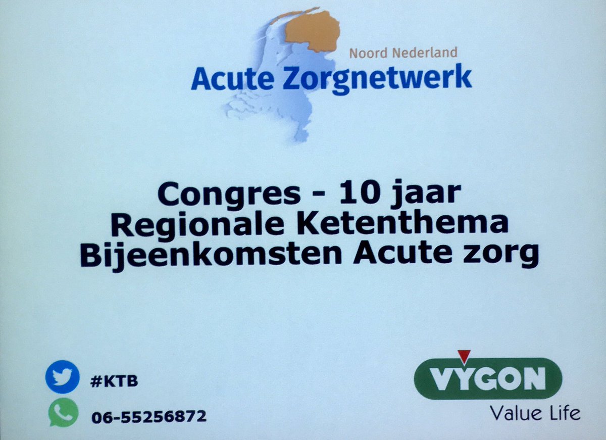 Wij zijn er klaar voor. Congres 10 jaar Regionale Ketenthema Bijeenkomsten Acute Zorg! #KTB  <a href="/MartiniPlaza/">Martiniplaza Groningen</a>