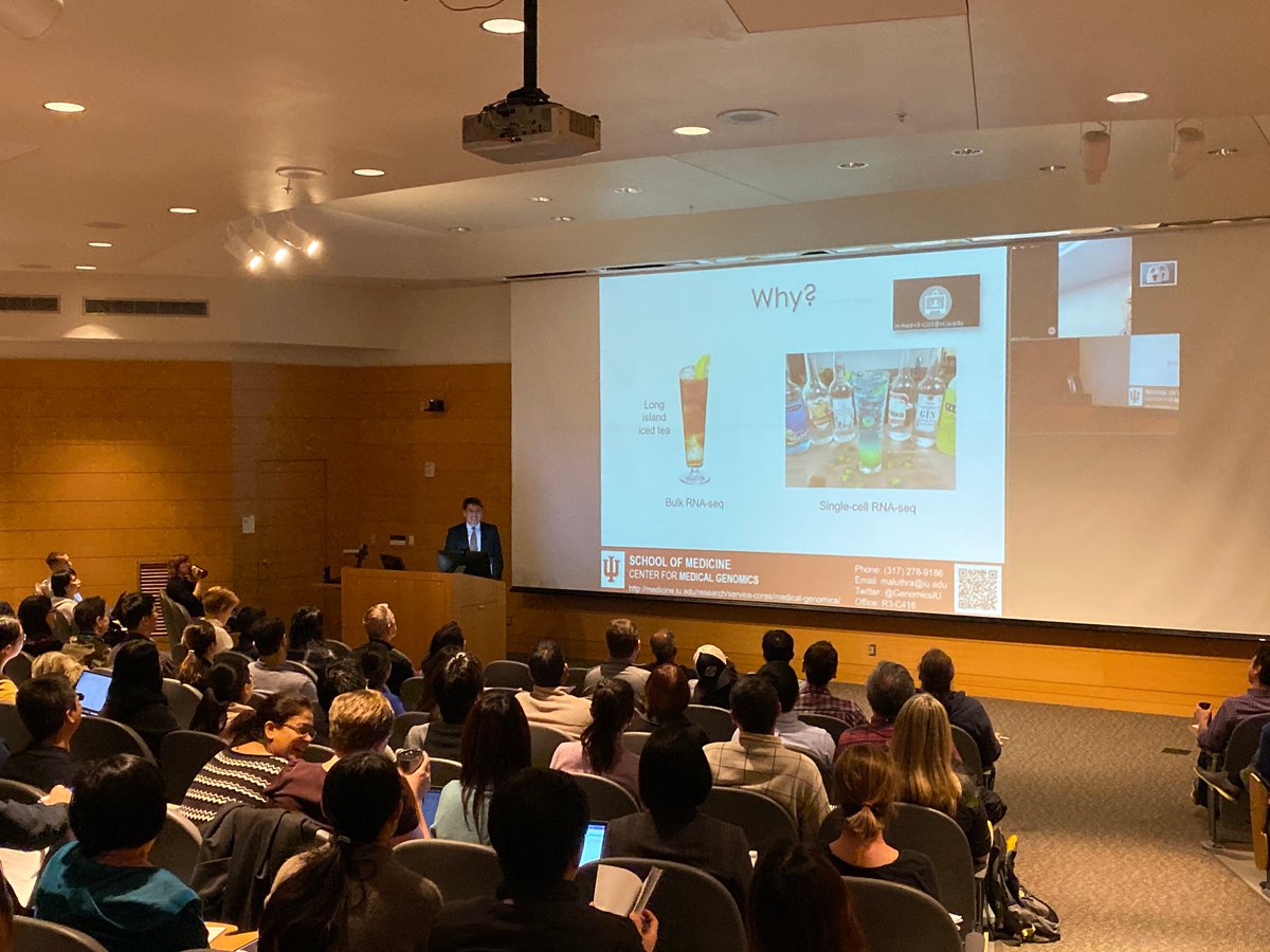 MaksLuthra's tweet photo. What a great turnout at the Single Cell Analytics Seminar we hosted last week! Thank you all for coming and for the valuable feedback you continue to provide. @GenomicsIU #SingleCell https://t.co/Qa0K2baBTC