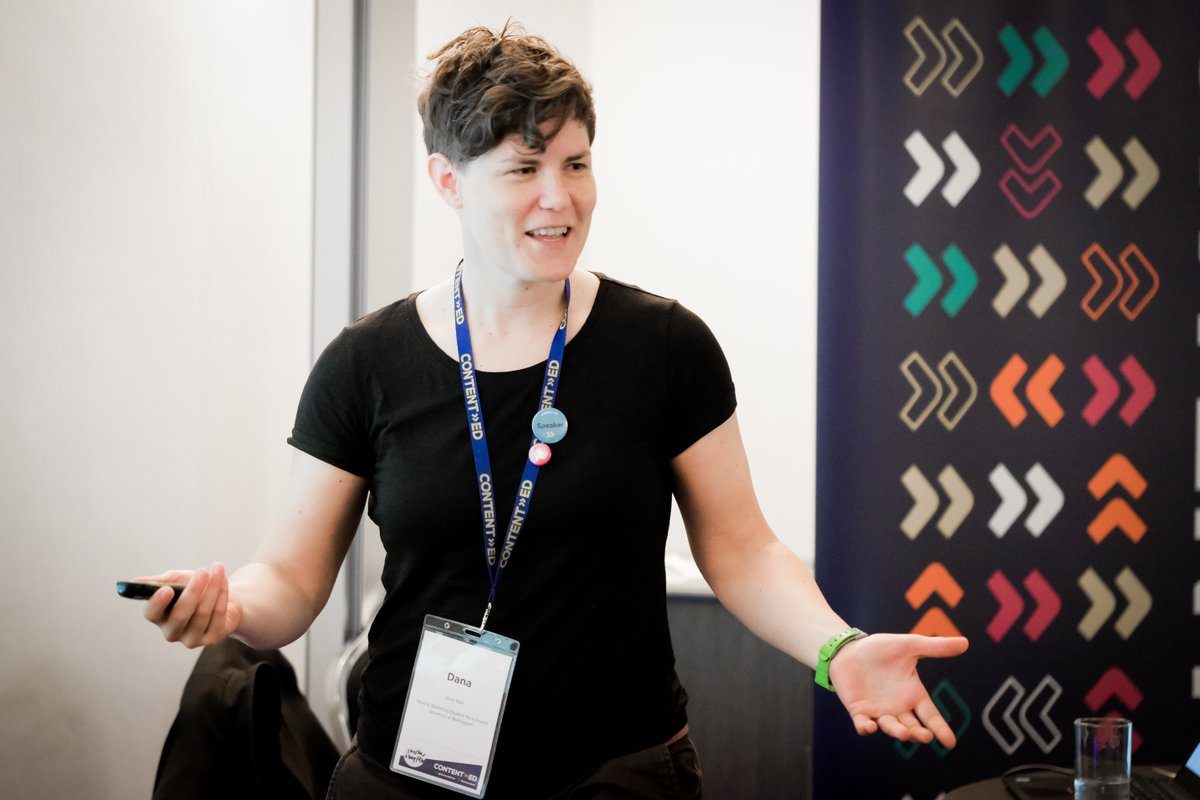 A ContentEd speaker delivering a session at ContentEd 2019