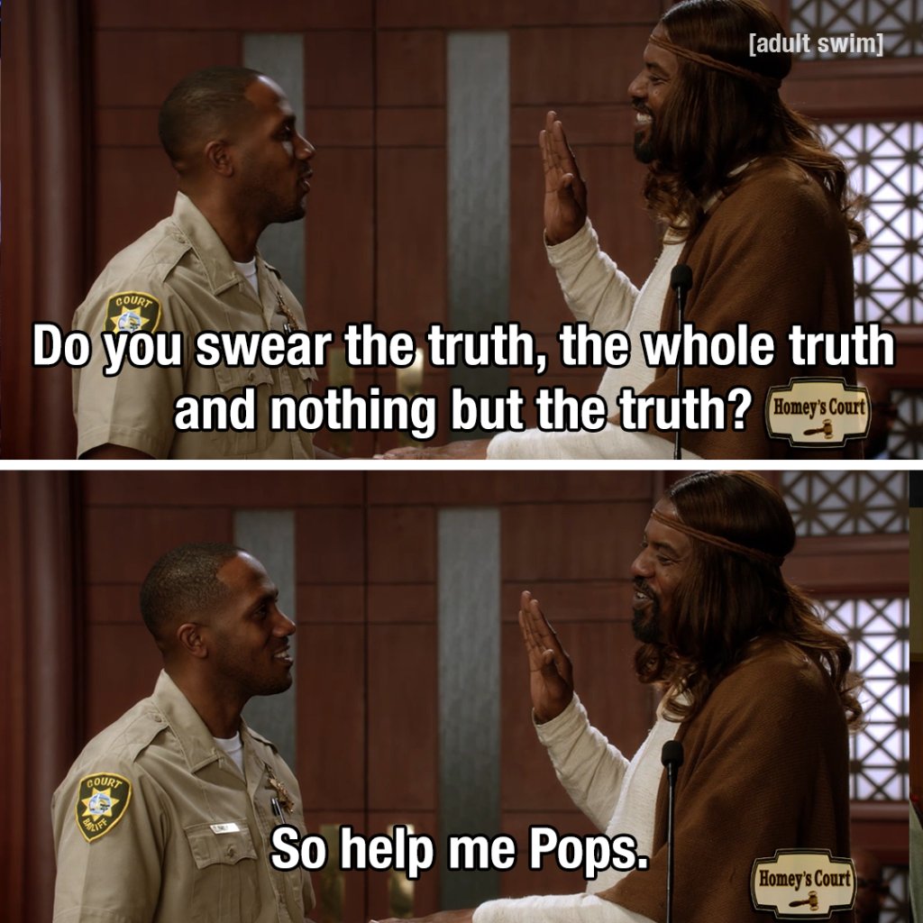 As seen on Homey's Court... 

Watch a new episode of #BlackJesus tonight at midnight on <a href="/adultswim/">adult swim</a>