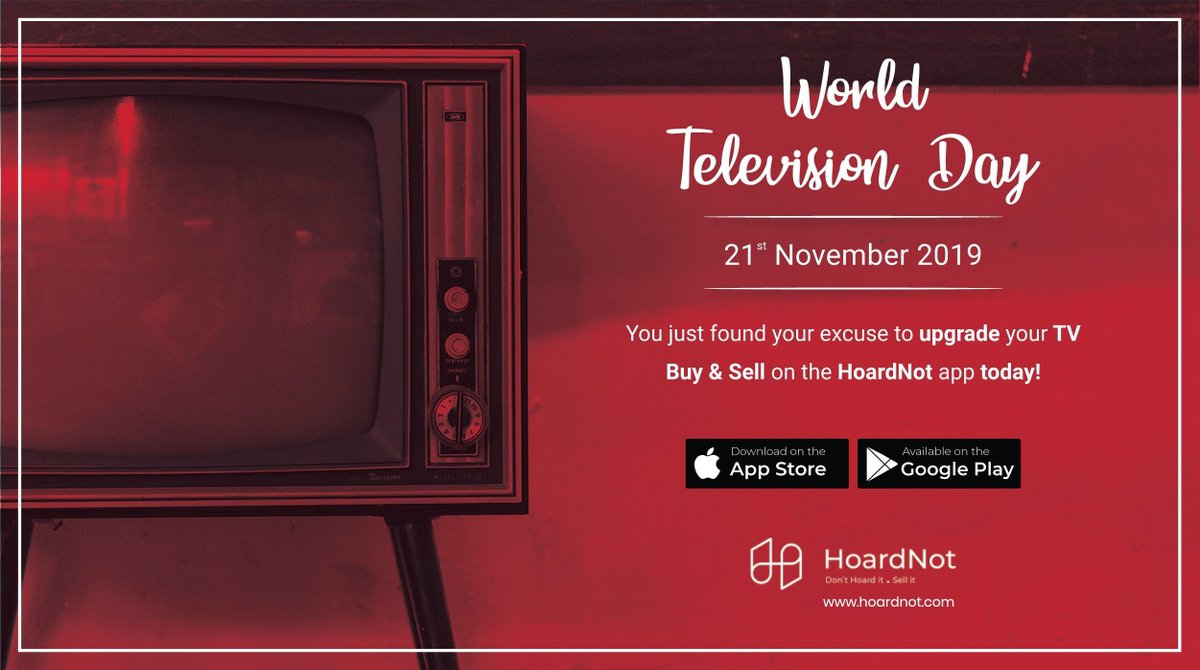 HoardNotApp's tweet image. Let us all celebrate the humble television that has been with us for decades now, providing us with entertainment in our mundane lives. Happy World Television Day!
#WorldTelevisionDay #WorldTelevisionDay2019 #WorldTVDay #HoardNotWishes #HoardNotApp