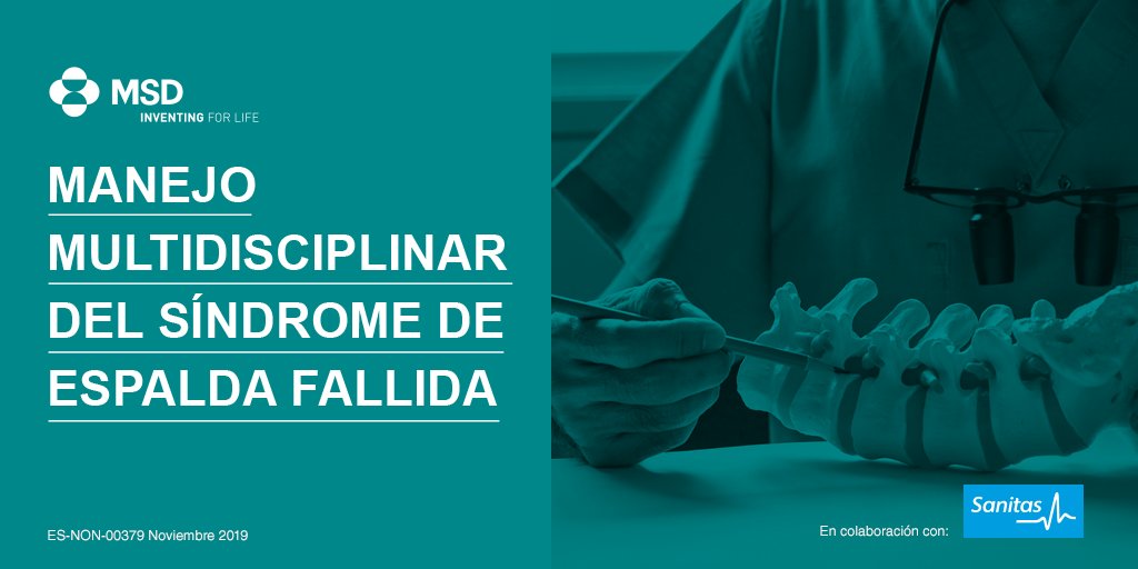 msd_es's tweet image. Muchas gracias a todos por haber participado en el  curso de "Dolor Crónico: Manejo multidisciplinar del síndrome de espalda fallida". ¡No se pierda el próximo! 
#DirectoMSD 
#SanitasStarAlDia
