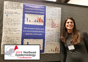 YaleEIP's tweet photo. @YaleEIP’s #FluSurvNet Amber Maslar, MPA using YNHH data found the Respiratory syncytial virus (RSV) was more likely to cause hospitalization
than influenza, among infants and the elderly. #2019NortheastEpi #RSV https://t.co/2buCIHychJ