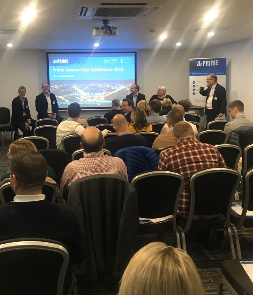 PRIMEsystems's tweet photo. Panel discussion in full swing giving delegates the opportunity to fire questions at the panel members featuring David Lakins from @keydigitalUK, Caleb Brown from @DavidLloydUK and Paul Ramsell and Jackie Gawen from Prime. A chance to exchange ideas and experiences #PUC19 https://t.co/9ieXH0uegf