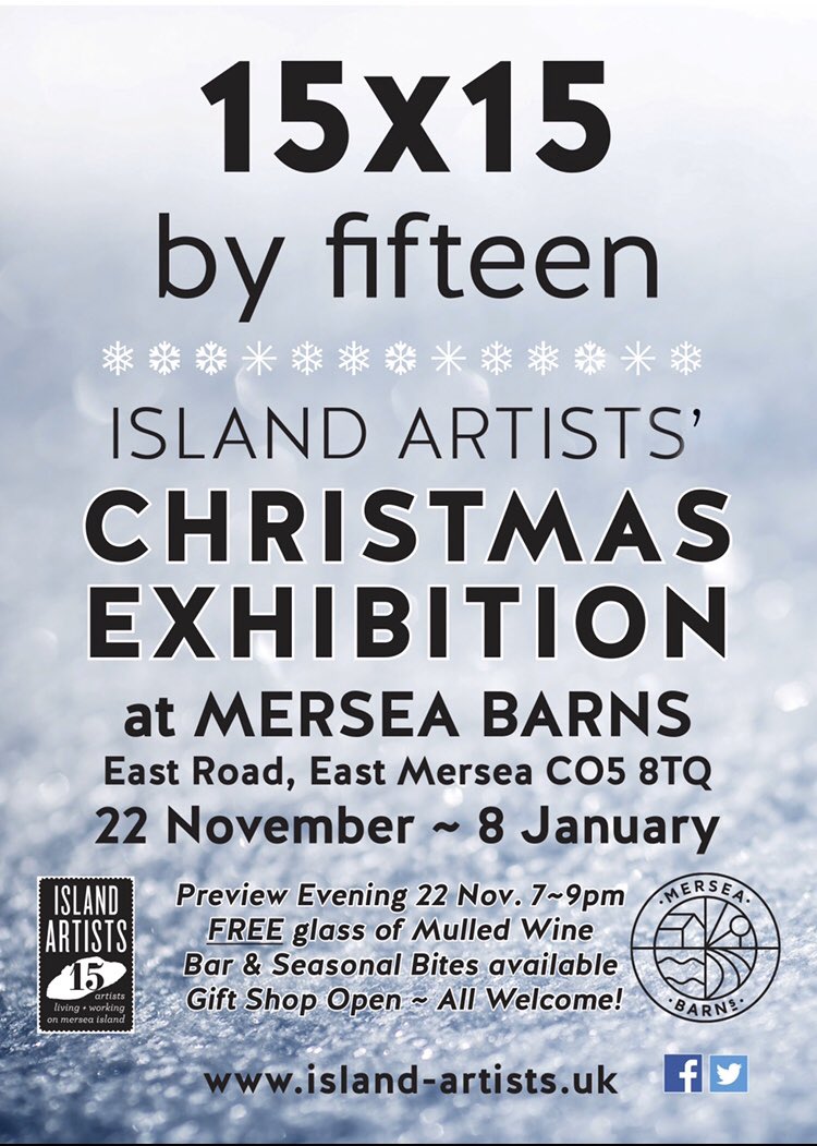 The wine is mulling, the work is being hung, come to our preview at the lovely Mersea Barns in East Mersea tomorrow night! #merseaisland #essex #colchester #exploreessex <a href="/ExploreEssex/">Explore Essex</a> <a href="/VisitColchester/">Visit Colchester</a> <a href="/visitmersea/">Visit Mersea Island</a> <a href="/VisitEssex/">Visit Essex</a> <a href="/Essex_CC/">Essex County Council</a> island-artists.uk