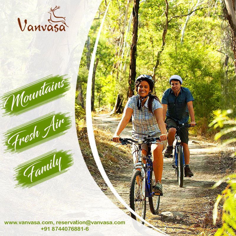 Family cycling is great fun. It’s precious time together, enjoying fresh air and exercise.
#green #cyclingwithfamily #cycling #goodenvironment  #travelling #wanderlust #villa #perfect #nature #architecture  #vanvasaresort
Visit : vanvasa.com
Contact : 8744076881-6