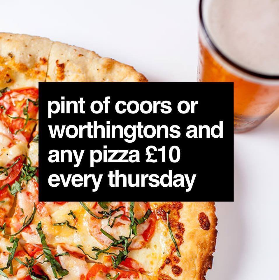 The_Watermill's tweet photo. Here’s Thursdays deal! 🍕 🍺 https://t.co/uh4ReLSS2F
