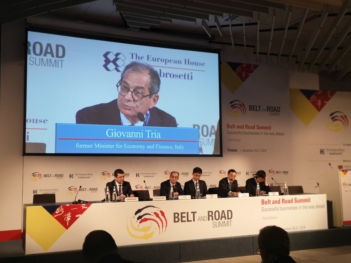 Ambrosetti_'s tweet image. #beltandroadsummit
"Managing #interconnectivity: #infrastructure #policies and #technologies to bolster a hyperconnected #Eurasia" with #GiovanniTria - former Minister of @MEF_GOV