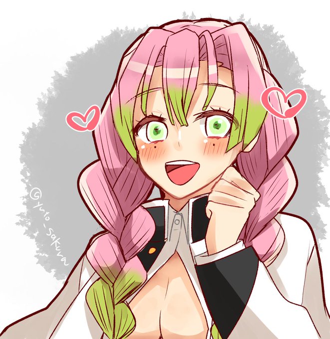 yutoさんがTwitterに投稿した甘露寺蜜璃(鬼滅の刃)のイラスト。