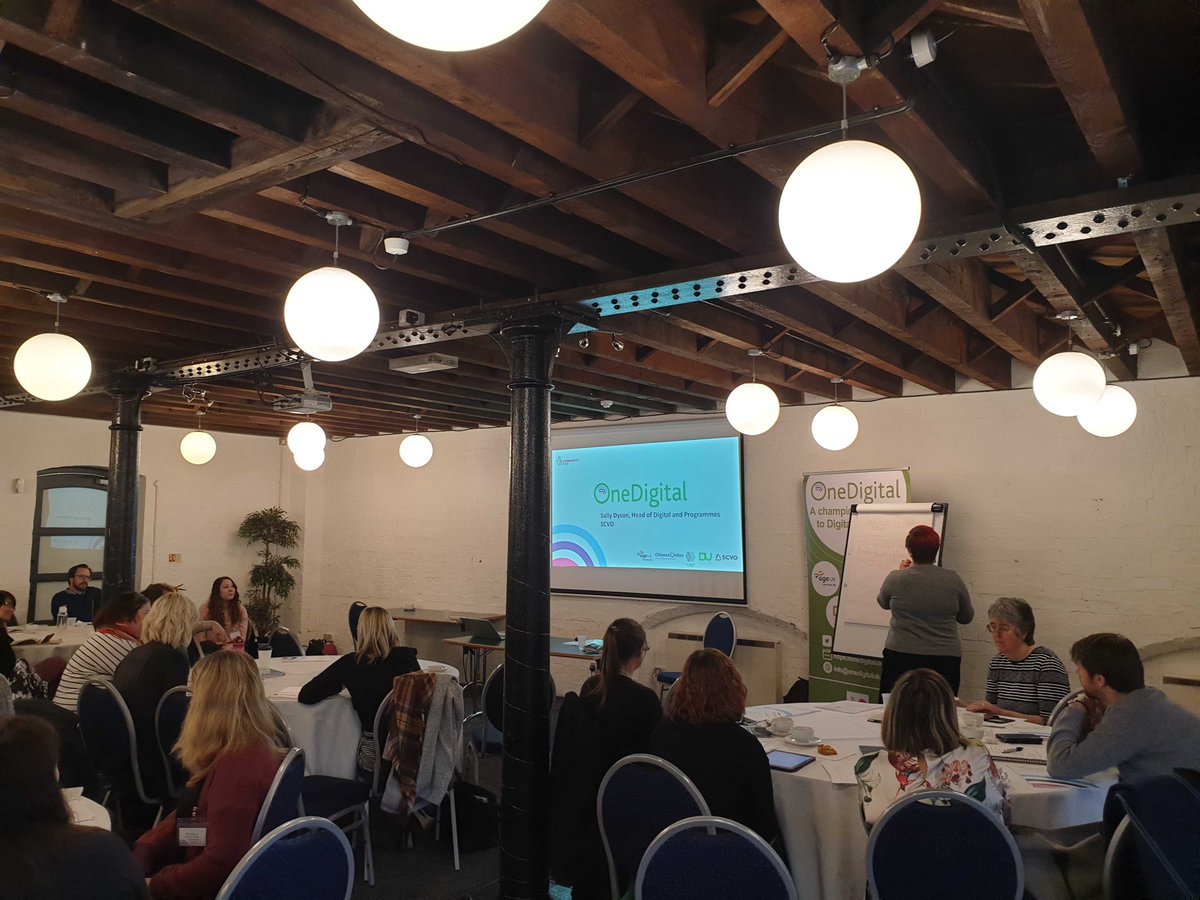 DigiScot's tweet photo. @sallyld asks 'What do you want to get out of today?'

> Creative ways of engaging w/ people
>Break down barriers
>How to thrive in low-tech world
>Share best practice

#OneDigital #DigitalInclusion #DigitalSkills #DigitalChampions #Birmingham @digiscot https://t.co/jRwF8q9uln