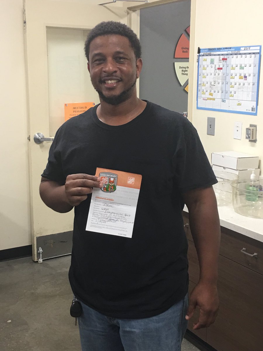 ⁦<a href="/THDSMLisa/">Lisa Holzhauser</a>⁩ ⁦<a href="/SelphNicole/">Nicole Selph</a>⁩ ⁦<a href="/sammie4974/">Samantha George</a>⁩ ⁦@curtisTHD⁩ Freight Associate of the Month. Issac celebrating with Meatball subs and chips and deserts. Appreciate you guys