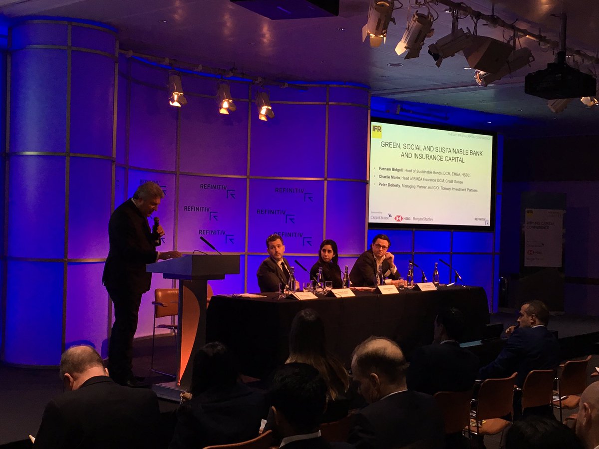 ifr_events's tweet photo. 2nd panel: Green, Social and Sustainable Bank and Insurance Capital. 

#ifr #fig #conference #green #finance #creditsuisse #hsbc #morganstanley https://t.co/plkFseaAO6