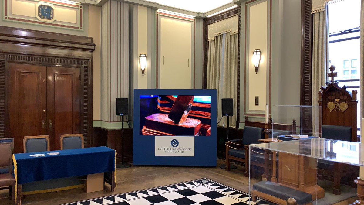 UGLE_GrandLodge's tweet photo. Exciting news from @FreemasonsHall! Our new Discover Freemasonry film is now being shown to all tour groups 🎥

Book your free guided tour with @MuseumFreemason ➡️ https://t.co/gfAyiEyDwo

#Freemasons https://t.co/H9BT0IbRGe