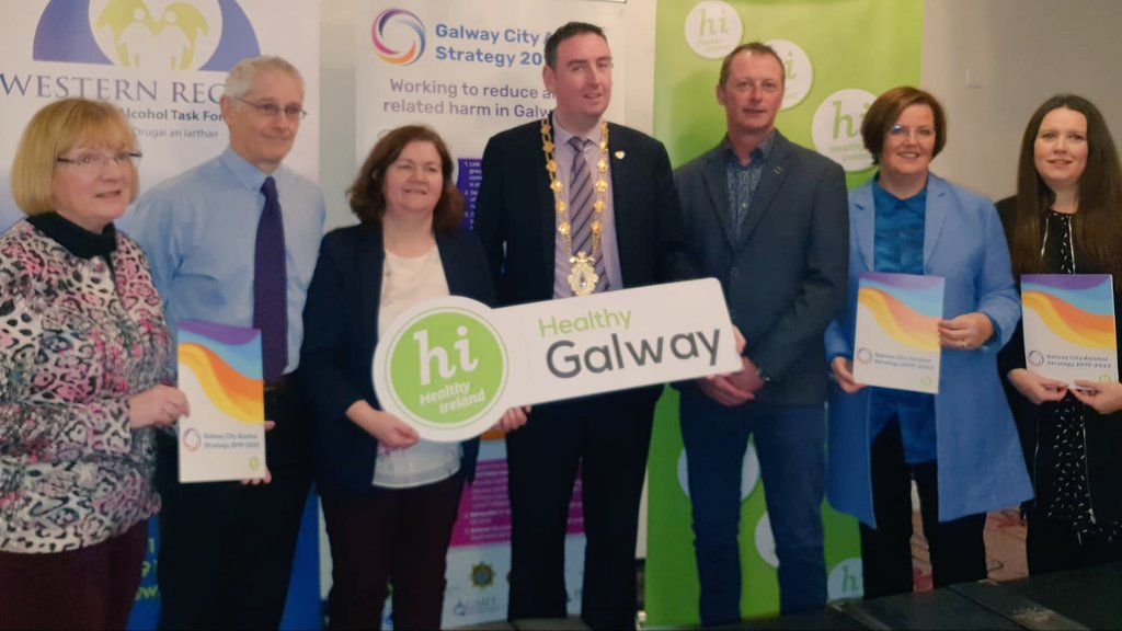 Mayor @Mcubbard officially launches the Galway City #AlcoholStrategy reinforcing the need for continued collaboration in the prevention and reduction of alcohol related harm.

@GalwayCityCo @HSELive @WesternRDATF