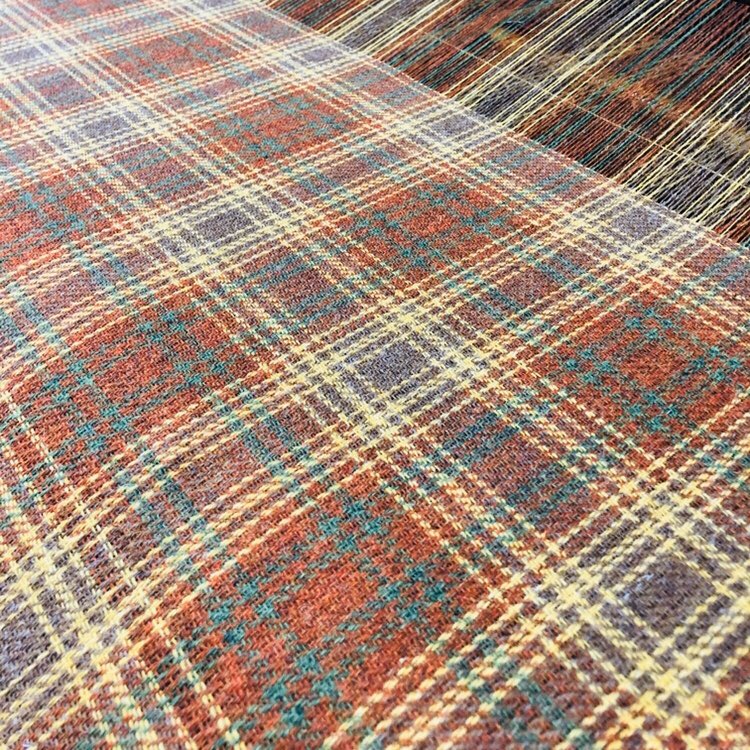 Follow up of new design.  Setup complete and weaving on our Dobcross loom.  Autumnal tweed will soon be ready for the next stage.  islaywoollenmill.co.uk
mill@islaywoollenmill.co.uk
#weaving #autumn #dobcrossloom #newdesign #productofscotland #woveninscotland #woventextiles