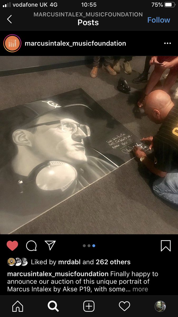 Portrait of #MarcusIntalex on 152 x 122cm (60” x 48”) canvas signed by <a href="/MRGOLDIE/">GOLDIE</a>  being auctioned to raise money for <a href="/MustardTreeMCR/">Mustard Tree</a> and <a href="/MI_MFoundation/">MarcusIntalexMusicFoundation</a>, only 3 days to go before auction ends, link to ebay: bit.ly/2Xv1eqA