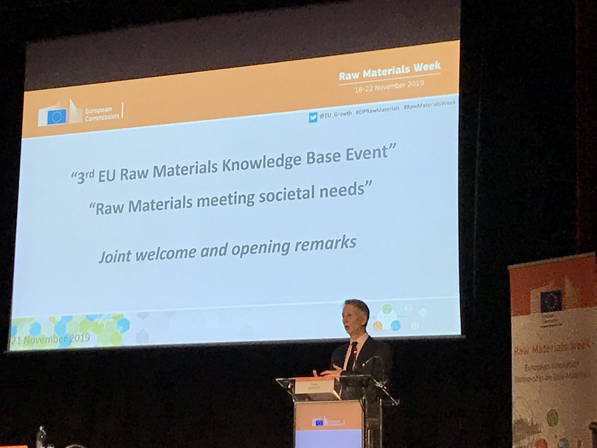 HKlencke's tweet photo. Great discussions and networking opportunities at the #EU-#RawMaterialsWeek 2019 with participants from #Europe, #Canada, #Australia. Raw materials are the #bottleneck for #CO2neutrality, #emobility and #digitalisation. Open discussions on impacts (#nimby, #cobalt) necessary! https://t.co/WjSyQzGy9T