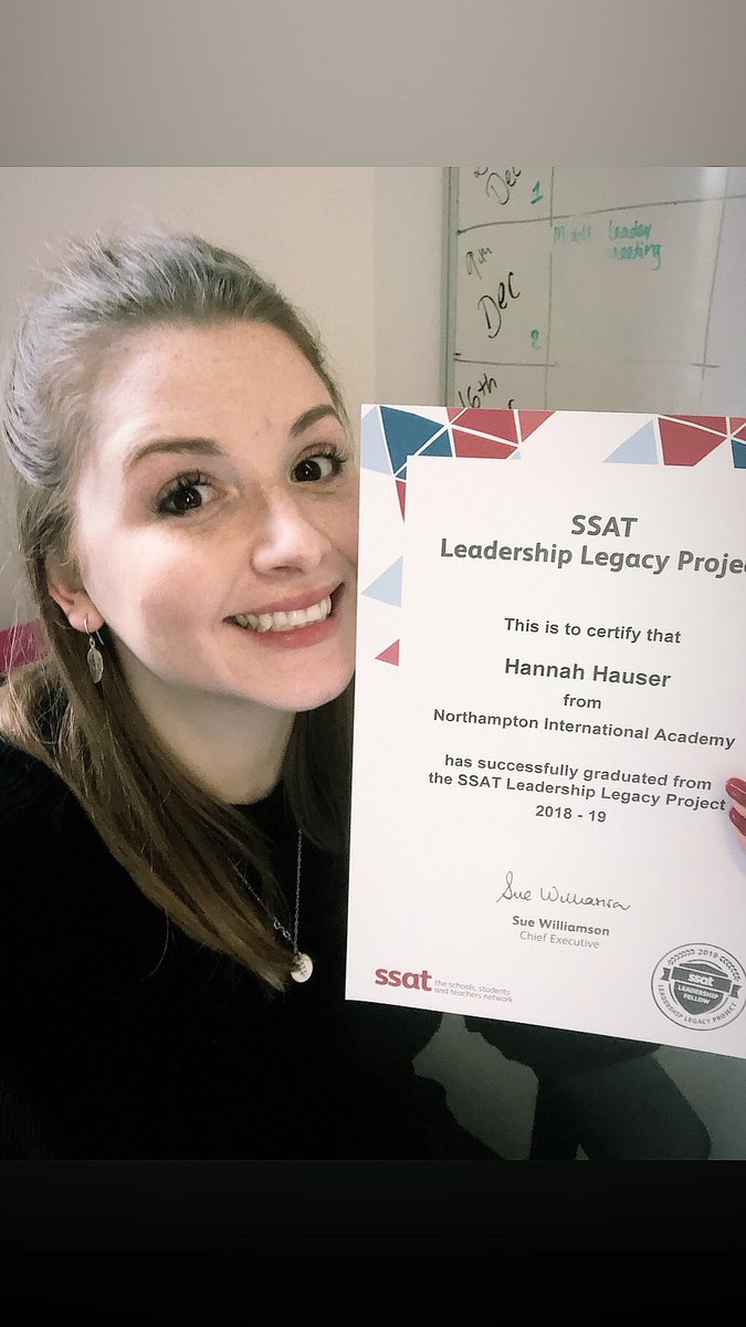 HannahHauser5's tweet photo. Gutted I missed the graduation event a few weeks ago but love a good certificate!! 👏🏻👏🏻 always learning! #leadershiplegacy @ssat https://t.co/xUlSzGoM4b