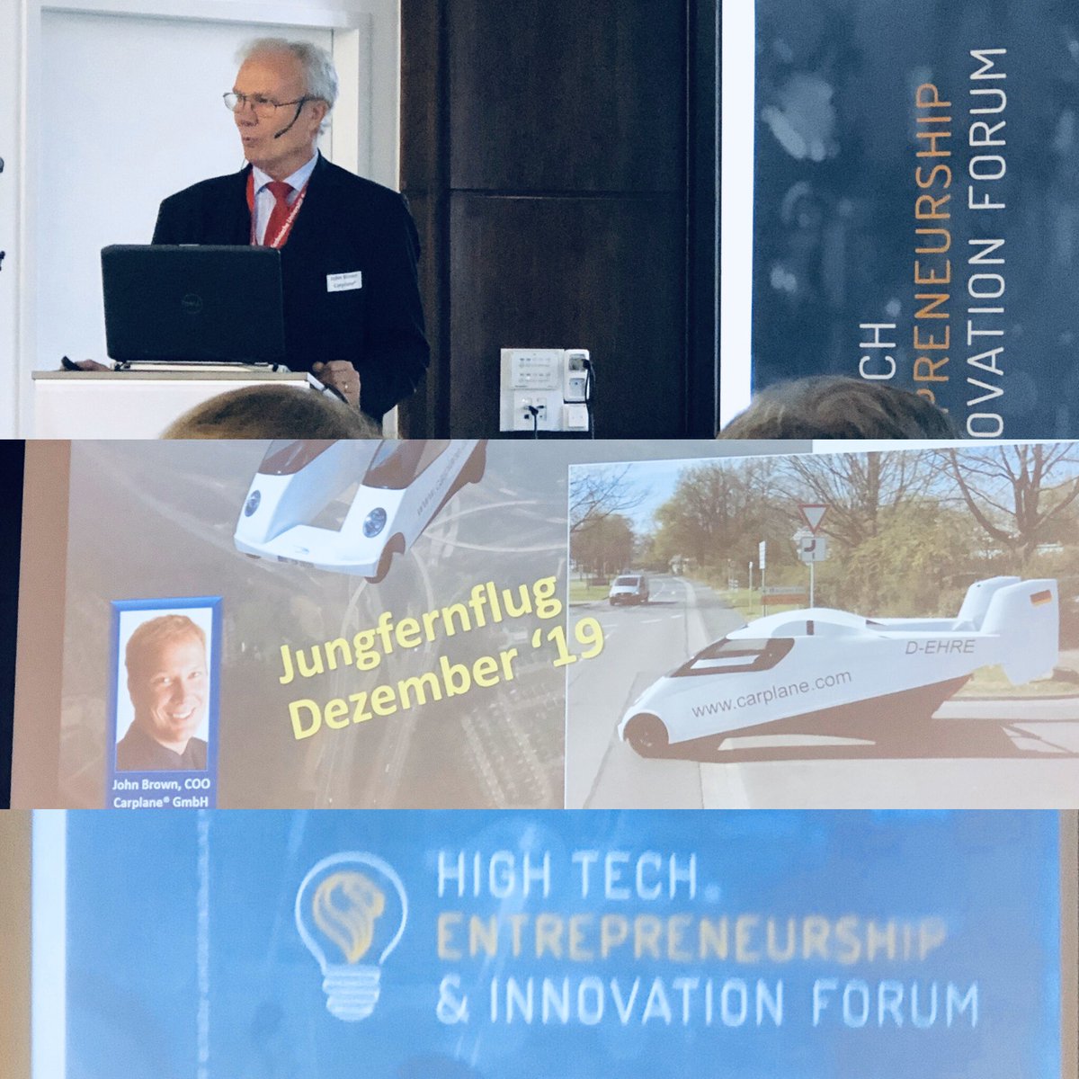 SchraderOliver's tweet photo. #startup Carplane stellt aktuelle Entwicklungen zum Fliegenden Auto vor - keine Projektion, sondern Realität #HTEIF2019 @MobilitaetNds @startupnds https://t.co/odUTsUOKBh