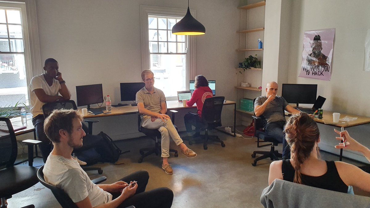 LinumLabs's tweet photo. Current vibes in the Cape Town office! We’re running a 3 day Project Planning and Architecture Workshop for the Decentralized Peoples Fund 😎 @NobuntuGroup https://t.co/4fdmWmBYHN