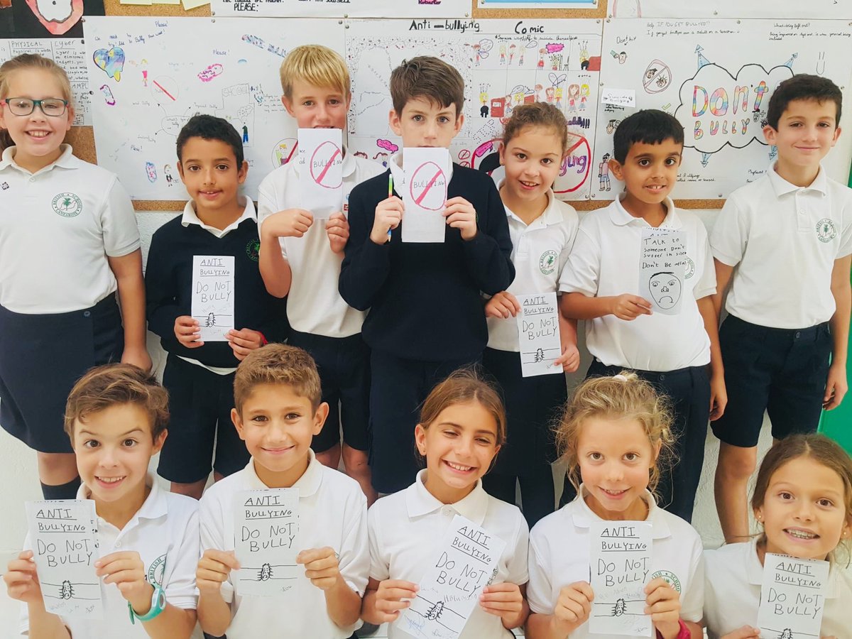 Year 5 created brilliant anti bullying posters this week. The winners as chosen by Mrs Rogers and Mrs Newall were Kilian and Claudio, but we would like to say a huge well done to all of year 5 who really embraced the important message #BSLanzarote #AntiBullyingWeek
