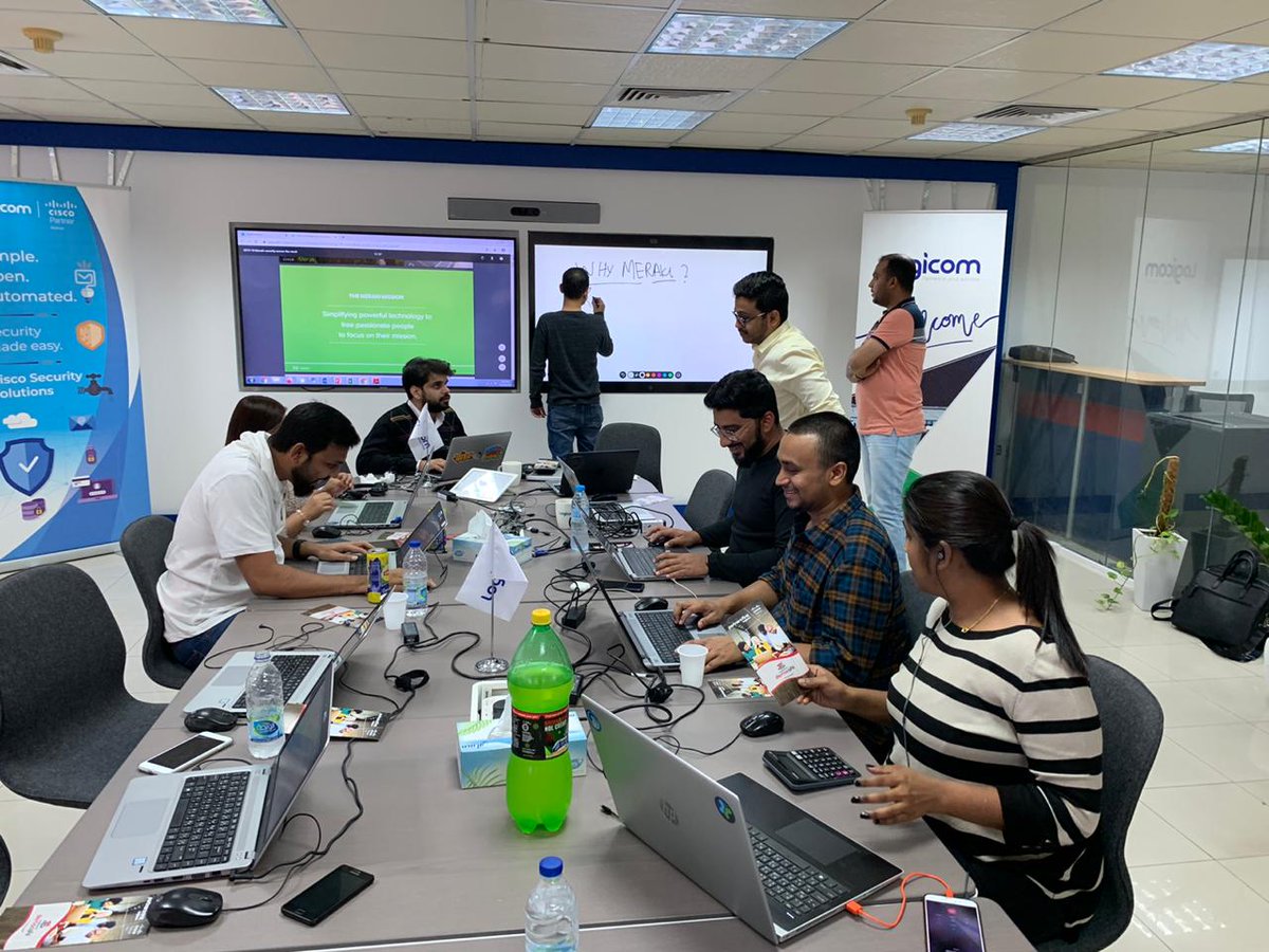 KatrinaPitogo's tweet image. #SneakPeek to today's @LogicomDisti @Cisco UAE Team's Internal Session at #LogicomDemoCafe. The discussion was focused on @meraki - which offers a simple, full-stack IT solution that will help our valued partners stay competitive in the market, drive ongoing business success.