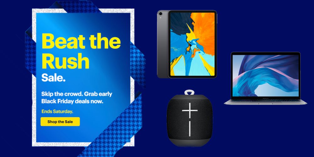9to5toys's tweet photo. Best Buy Beat the Rush sale offers early deals on iPad Pro, TVs, home audio, more https://t.co/NbLdgYOSyA by @trevorjd14 https://t.co/h4NxCtY5dw