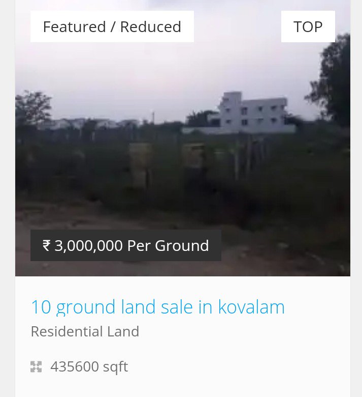 real_chennai's tweet photo. Kovalam ground sale
9655079726 https://t.co/yd976Nwg3W