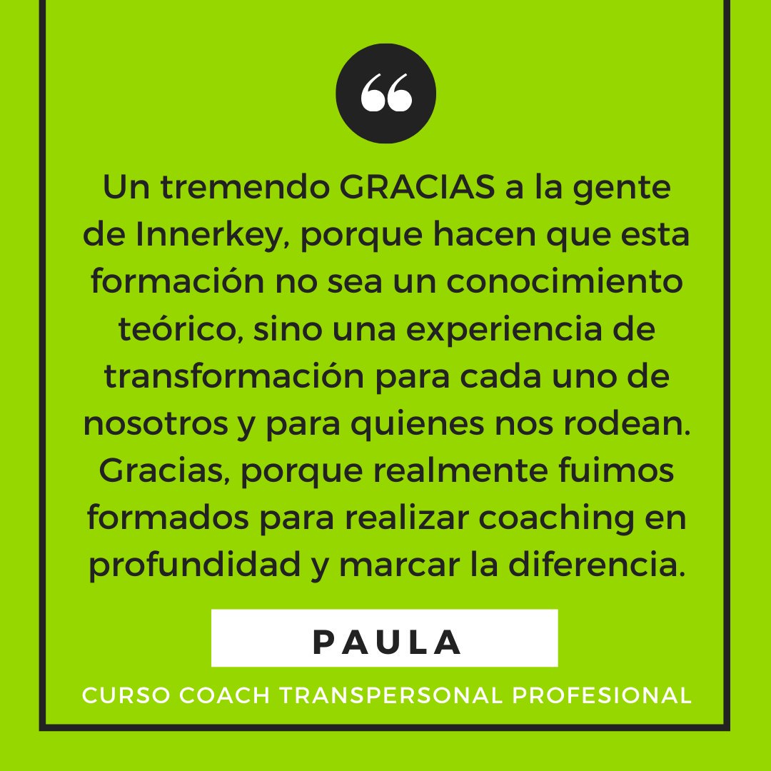 innerkeycoach's tweet photo. Seguimos recibiendo feedbacks de alumnas/coaches que acaban de finalizar nuestra formación a distancia en Coaching Transpersonal.

Muy agradecidos Paula por tus palabras y el camino recorridos juntos. 

Nuestr@s alumn@s, el mejor aval de nuestras formaciones.

#coaching https://t.co/E7YJaK0MVD