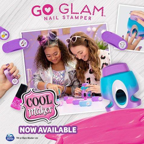 Go Glam, Pop, Paint, Press, and you're ready to go! 

The NEW perfect way to express yourself and customize your nails, the Go Glam Nail Stamper is NOW AVAILABLE at Hamleys, Toy Kingdom, Toyzone, Toys R Us SA and online at Takealot 

Check it out:  bit.ly/2OApza8