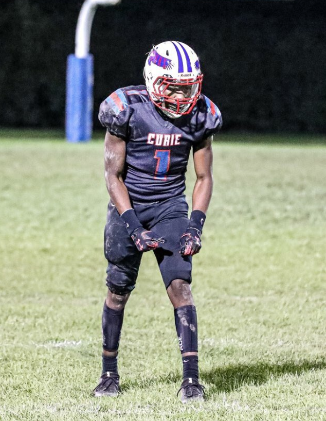 CurieFb's tweet photo. 1st Team All-Conference - Senior WR/CB -Jaylen Brooks @jaylenbrooks_- 2 x Off Player of the Week, 1 x Def Player of the Week, DEFENSE - 3 INTs   OFFENSE - 51 Receptions for 796 yds and 13 TDs.  #Condor4Life @suntimes_preps @michaelsobrien @mikeclarkpreps @CurieHS https://t.co/BdyKcgTuSz