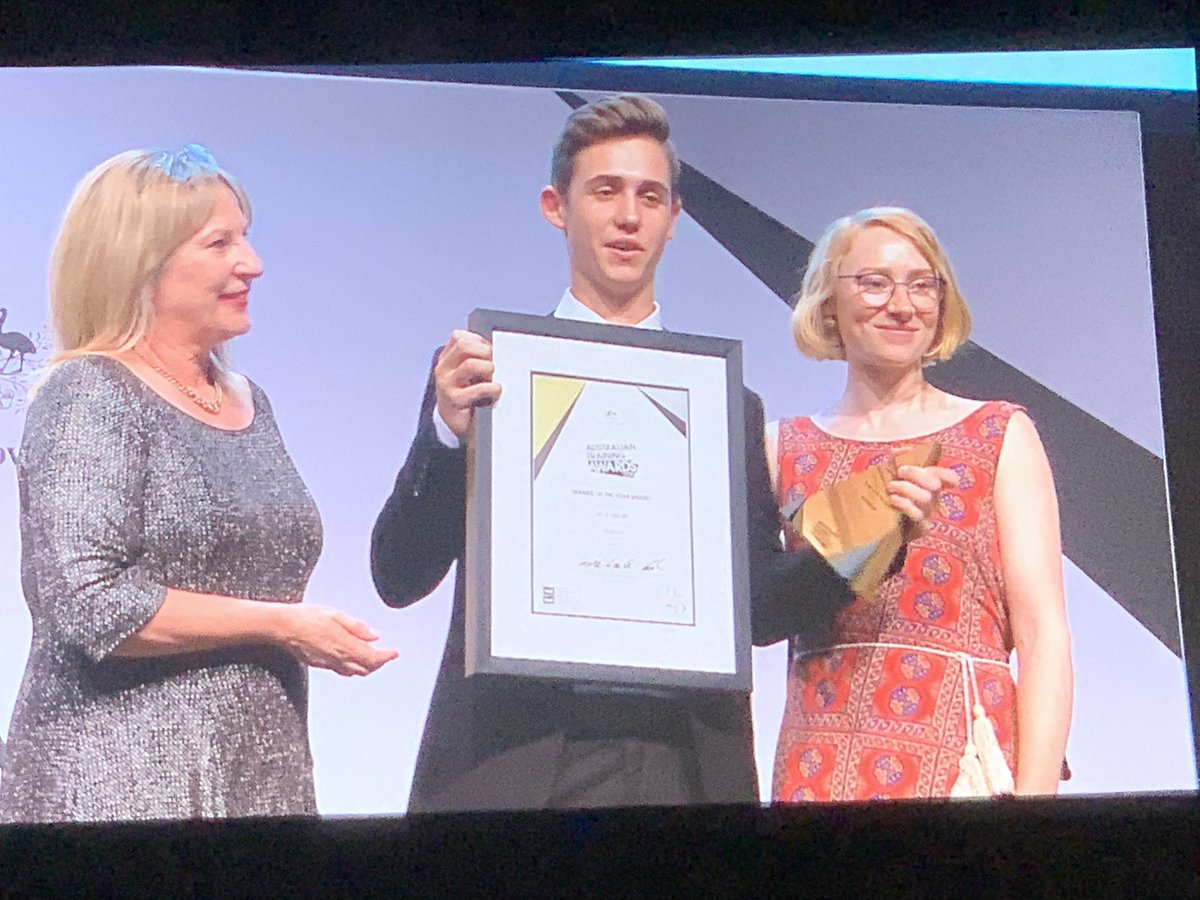 CDUni_VC's tweet photo. Congratulations to Jack Short, runner up Trainee of the Year at the 2019 Australian Training Awards. A great young Territorian &amp; a great ambassador for the NT, Jack studies a Cert III in Information, Media &amp; Digital Technology @CDUni .
#realskillsforrealcareers #2019ATA https://t.co/DCcUtVmVNb