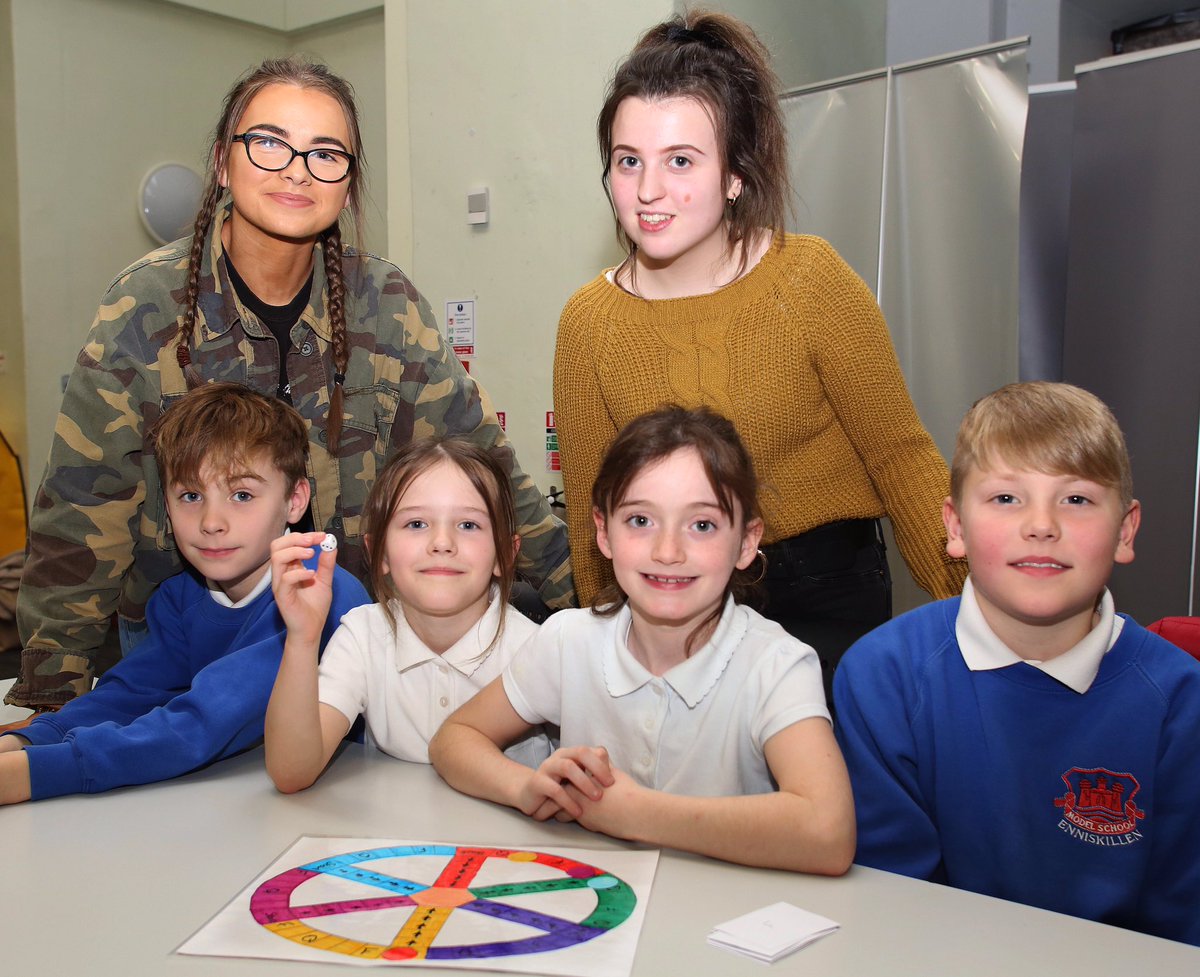 // WORLD CHILDRENS DAY // SWC childcare links students marked the #UNCRC30 yesterday with local primary school pupils in #Enniskillen with specially designed board games focusing on #childrensrights <a href="/Economy_NI/">Economy NI</a> <a href="/nichildcom/">NI Commissioner for Children and Young People</a>