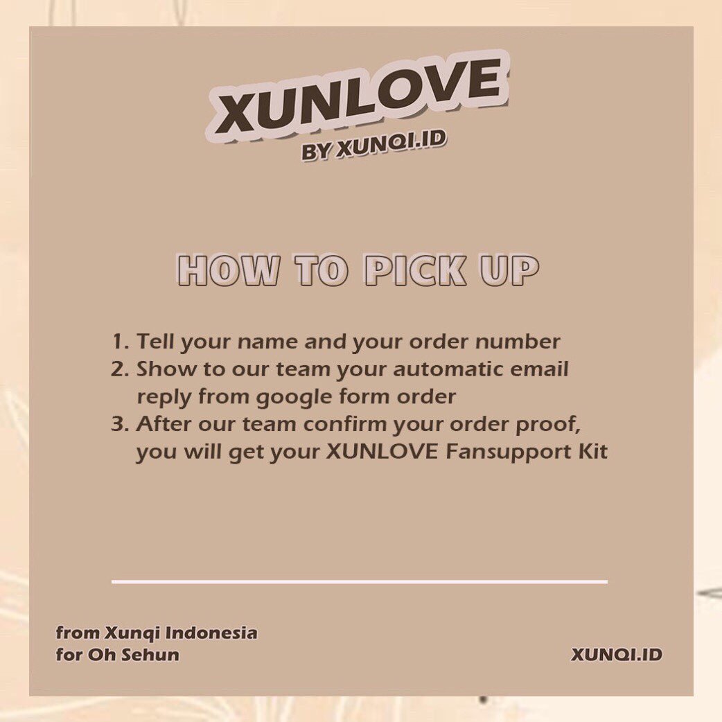 XunqiID's tweet photo. Hello Xunqi! 
Please check the picture for how to pick up your fansupport kit. See you on #EXplOrationinJKT 💖 https://t.co/qygVbwI5Ud